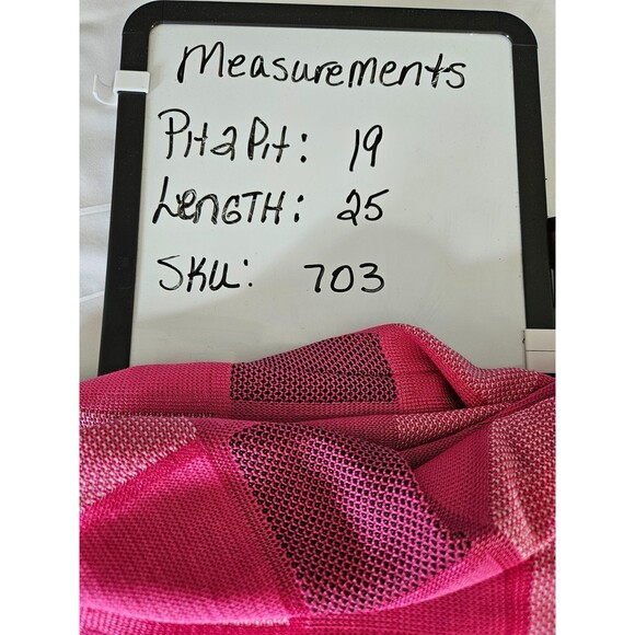 Vtg Ming Wang Color Block Pink Black Knit Cardigan Sweater Mandarin 3/4 Sleeve L - Picture 8 of 8